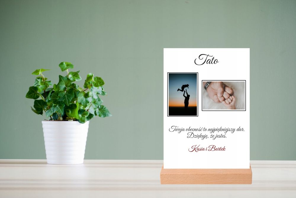 Tabliczka Statuetka Podziękowania dla Taty na Dzień Taty Urodziny
