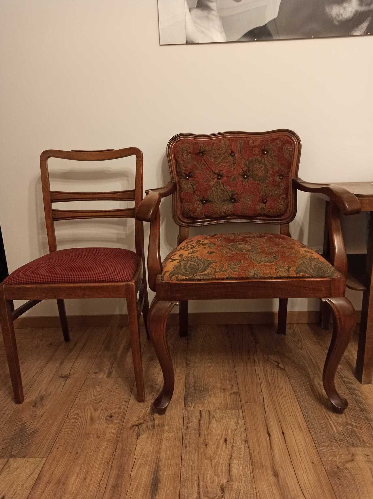Meble, krzesła fotele stolik styl Ludwik, lite drewno