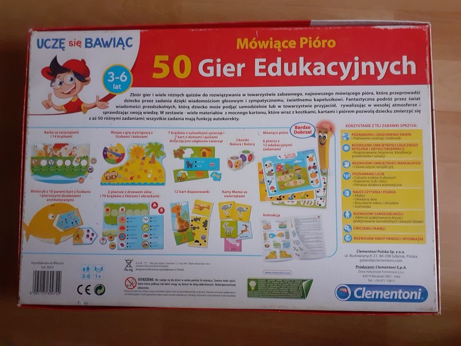 50 gier edukacyjnych Mówiące pióro 3-6 lat
