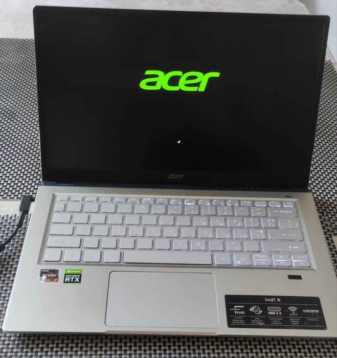 Acer sfx14-41g-r9t9 amd ryzen 7 5800u 16gb ram rtx 3050Ti 4GB
