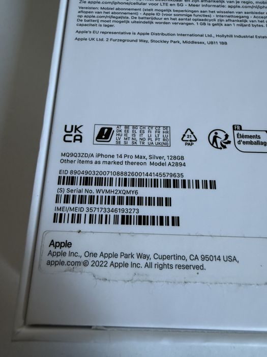 iPhone 14 Pro Max 128gb Silver Bateria 100%