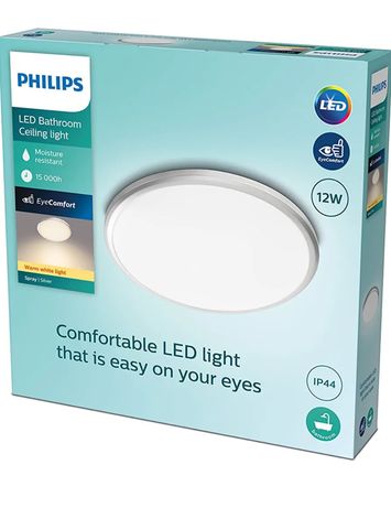Lampa sufitowe łazienkowski Philips ciepłe światło