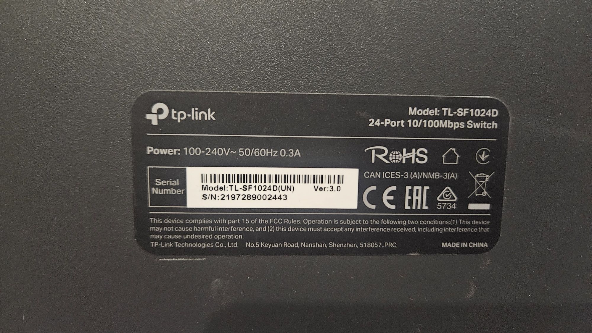 Комутатор некерований TP-Link TL-SF1024D Новий