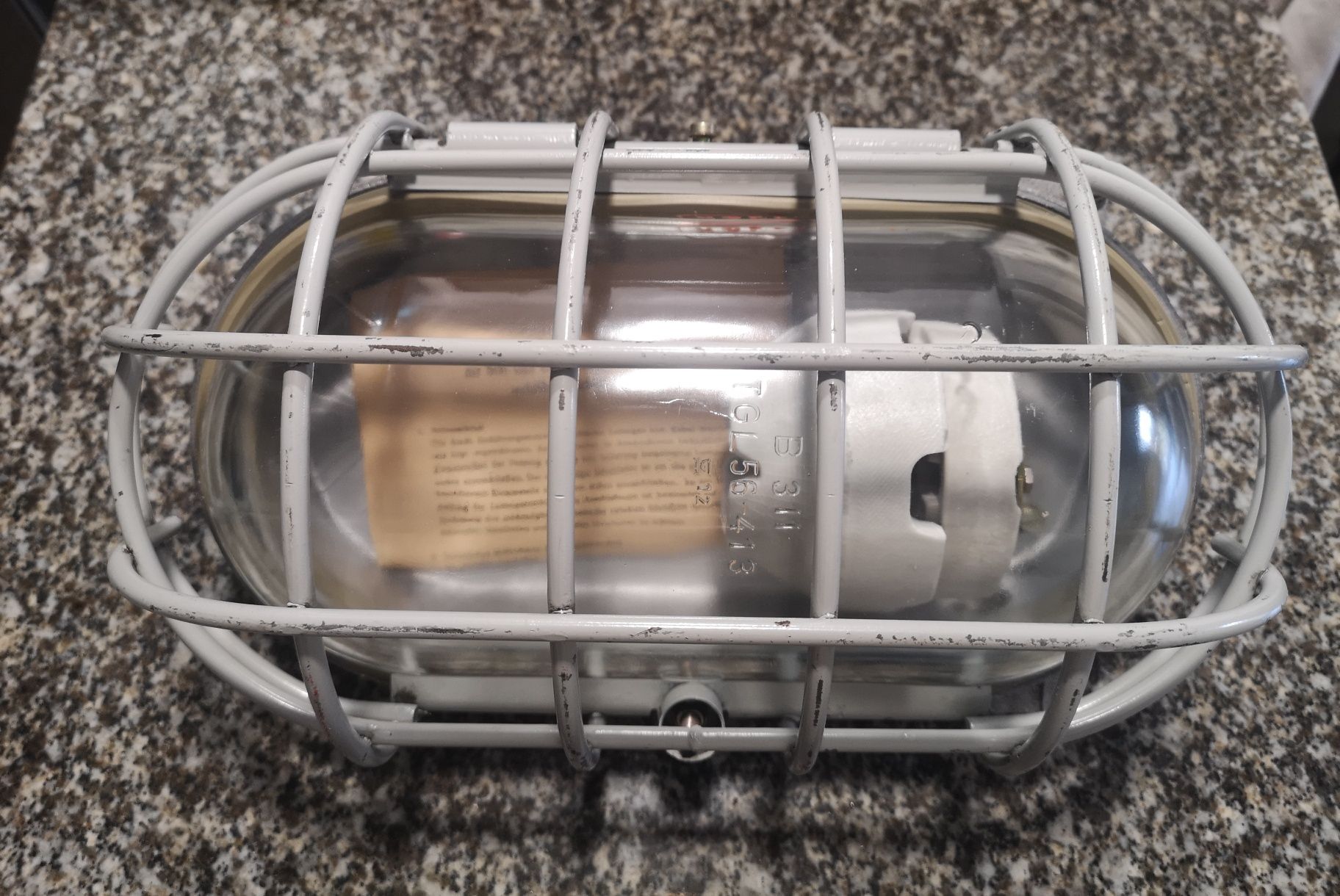 Loft Lampa z bunkra schronu Niemieckiego Industrialna