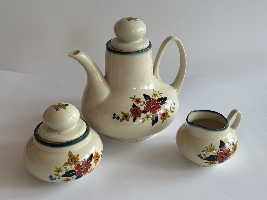 Chodzież Saba serwis herbaciany 6-osobowy Porcelana PRL