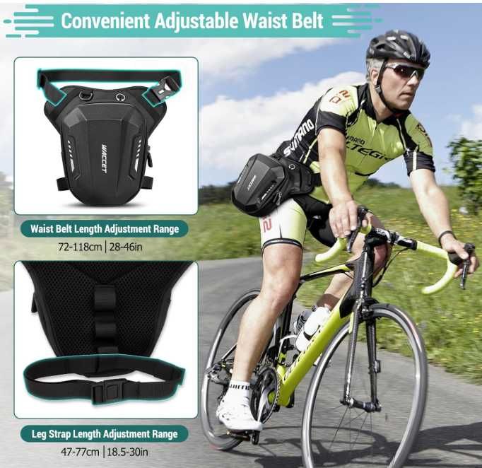 WACCET Torba na nogę udo na motocykl rower wielofunkcyjna wodoszczelna