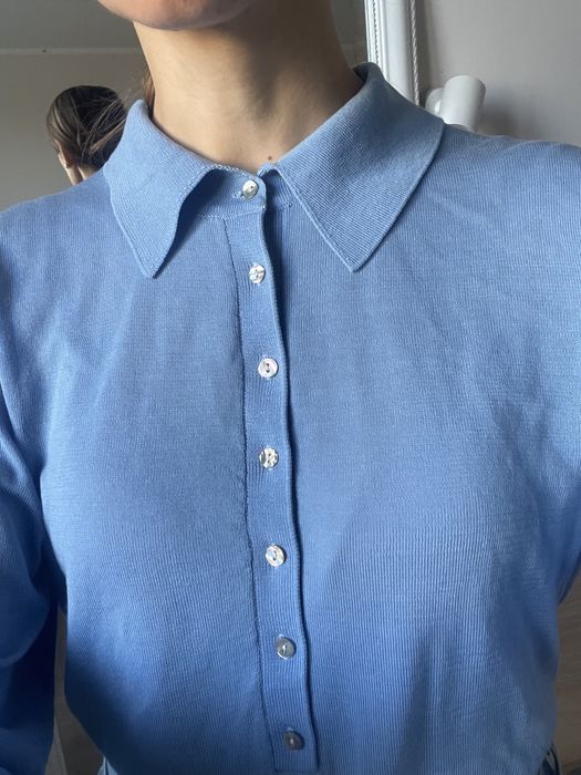 Голуба кофта поло, розмір с