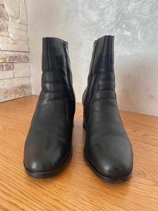 Жіночі зимові ботильони / шкіряні утеплені черевики