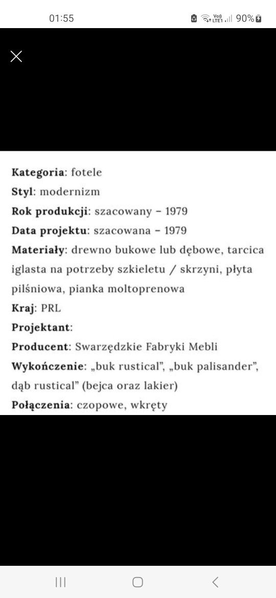 Fotele Merkury PRL