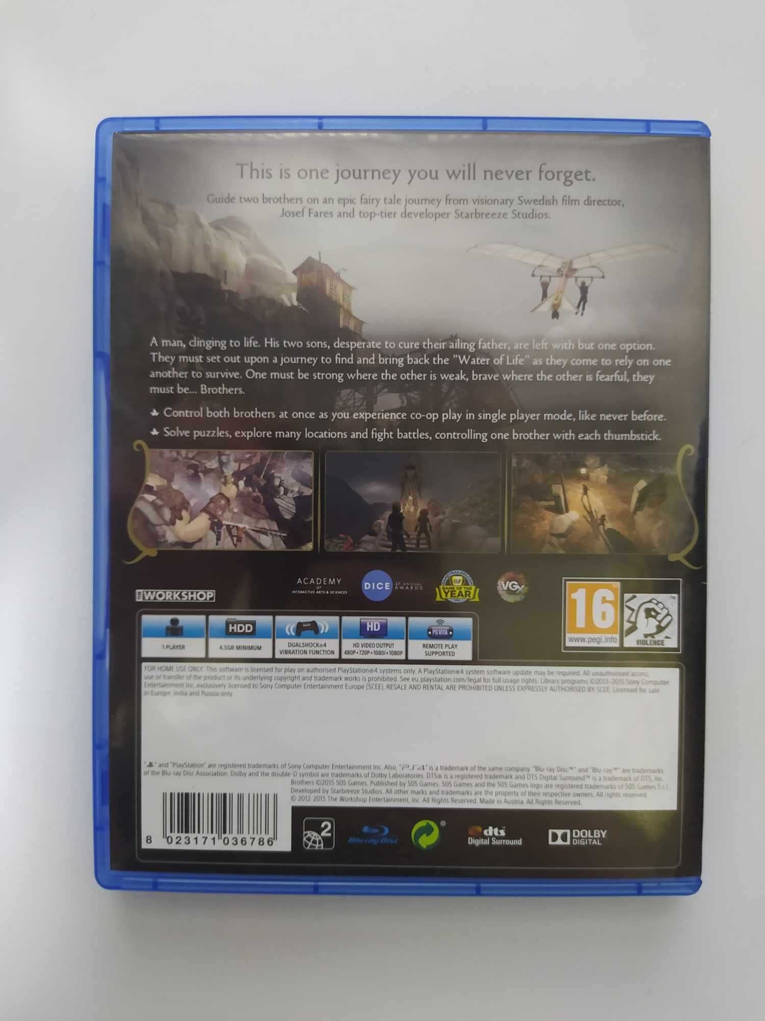 Brothers: A Tale of Two Sons PS4 Angielska wersja gry PS5