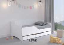 Łóżko dziecięce LILU 160x80 materac+ szuflada BIAŁA SOFA