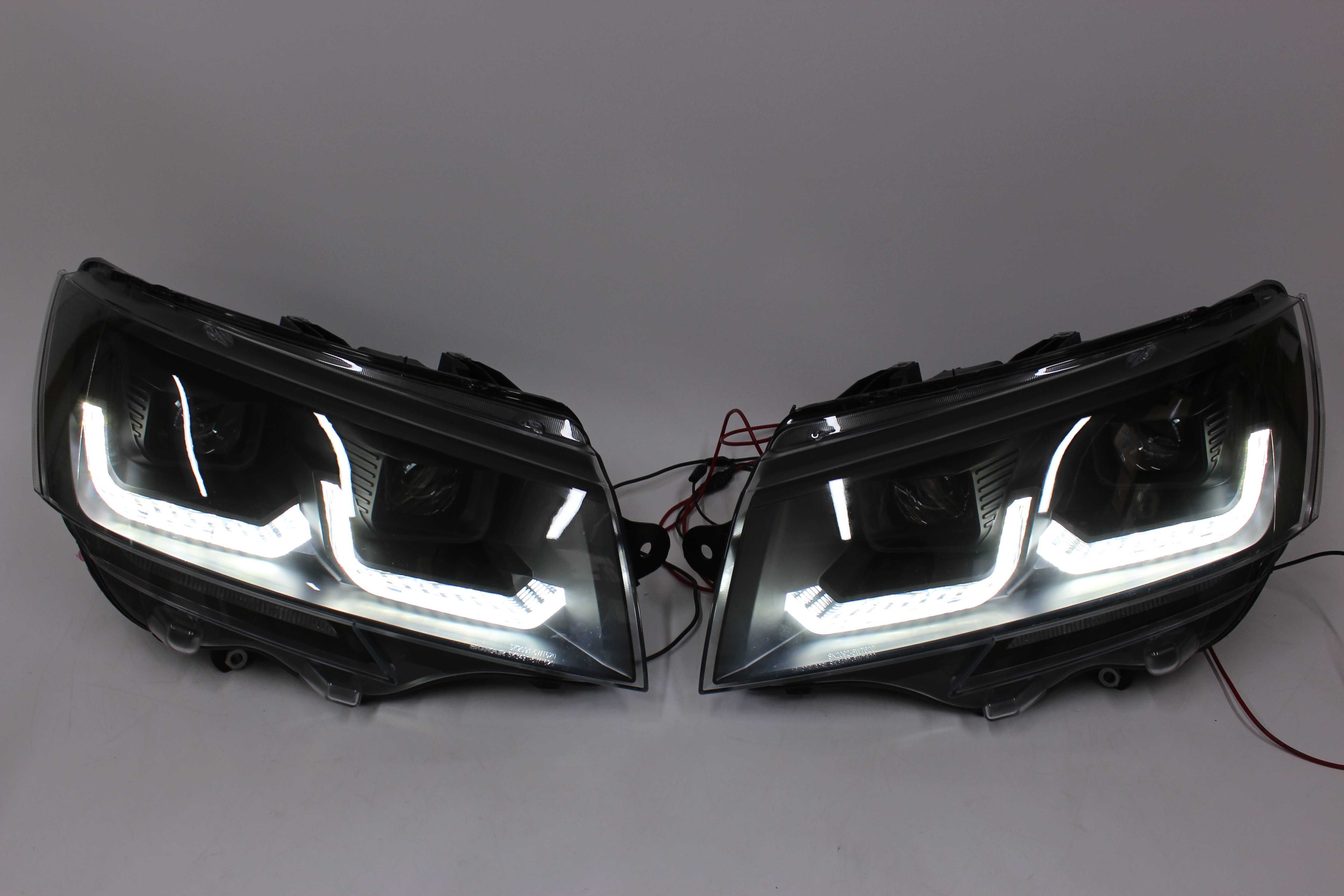 Lampy przednie przód VW T6 20-24 T6.1 DRL LED BAR Neon Black Dynamic