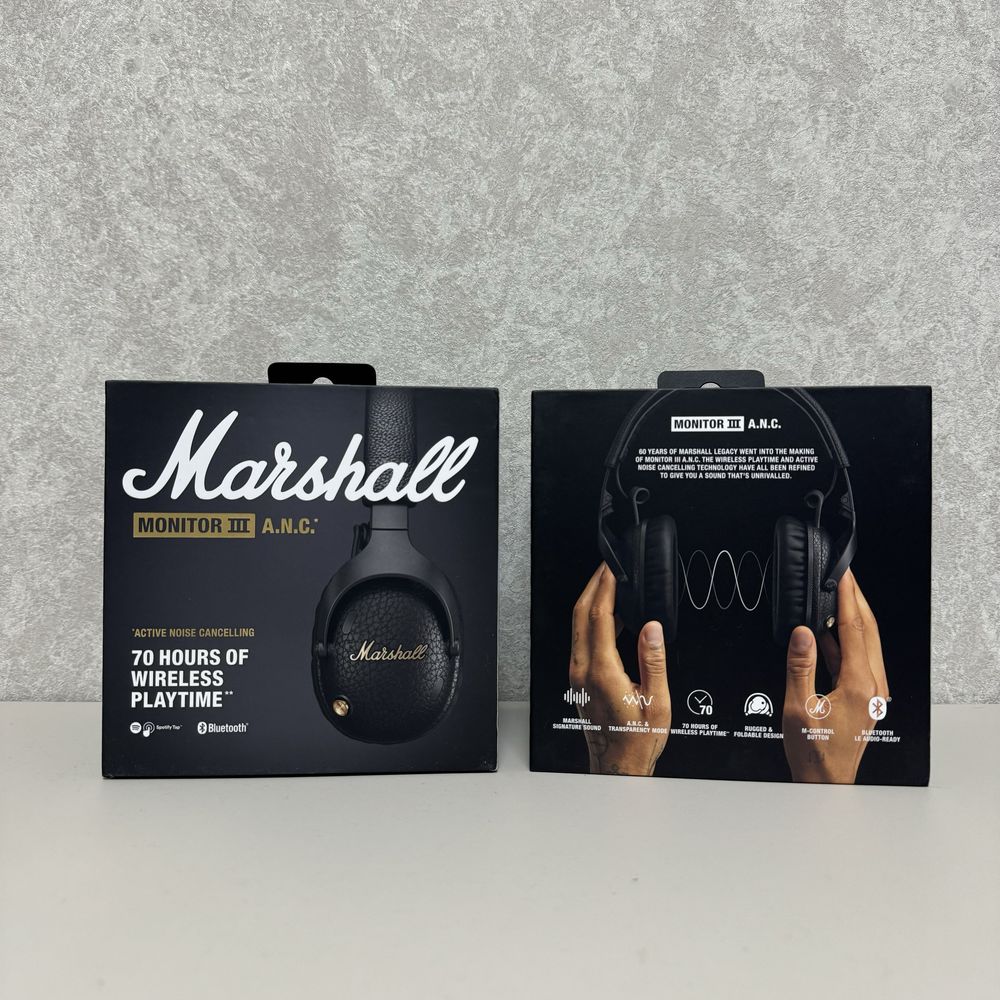 Наушники Marshall Monitor lll 3 ANC black Новые Оригинальные