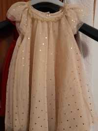 Vestido dourado 6 meses