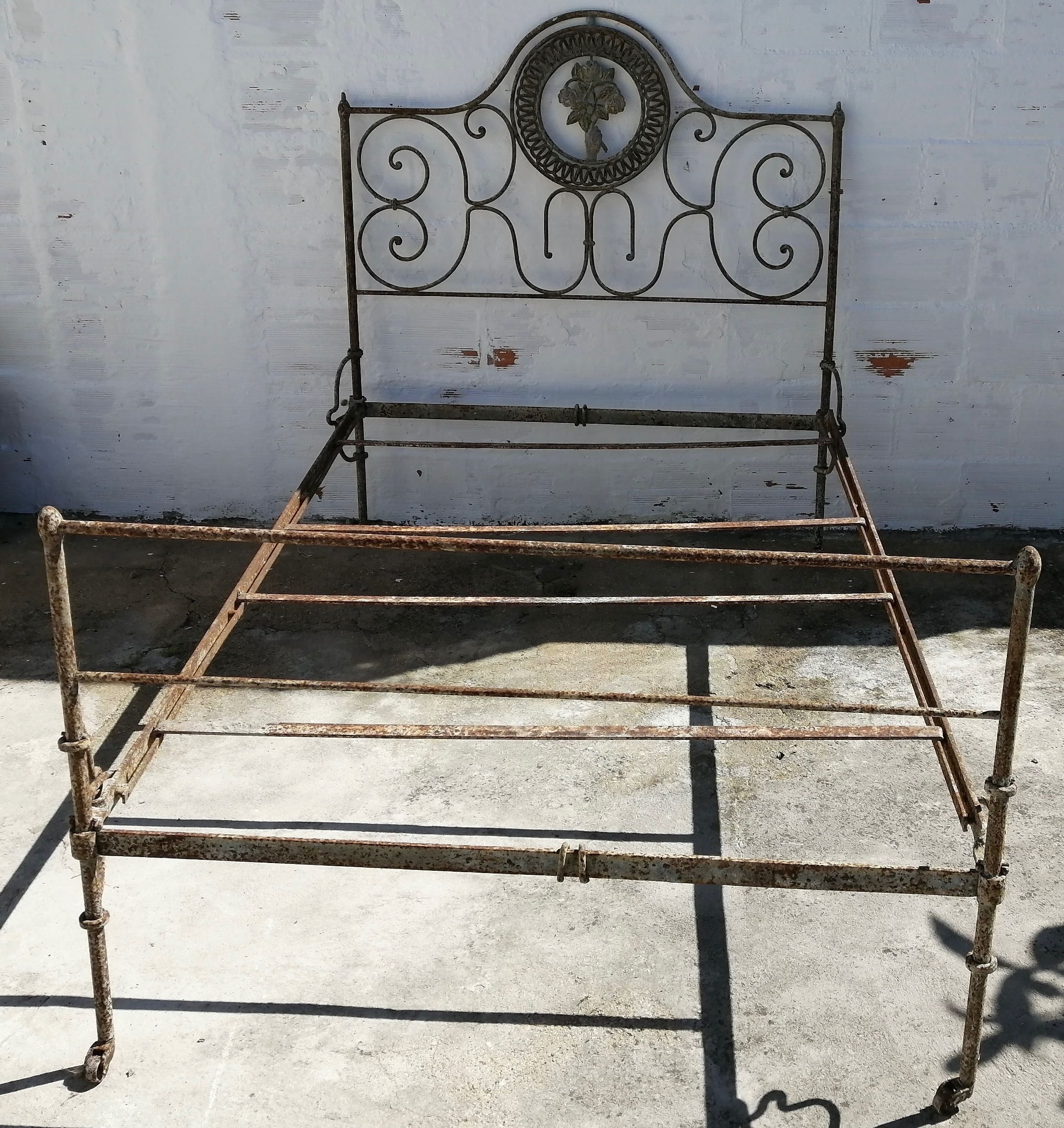 cama de ferro casal para restauro