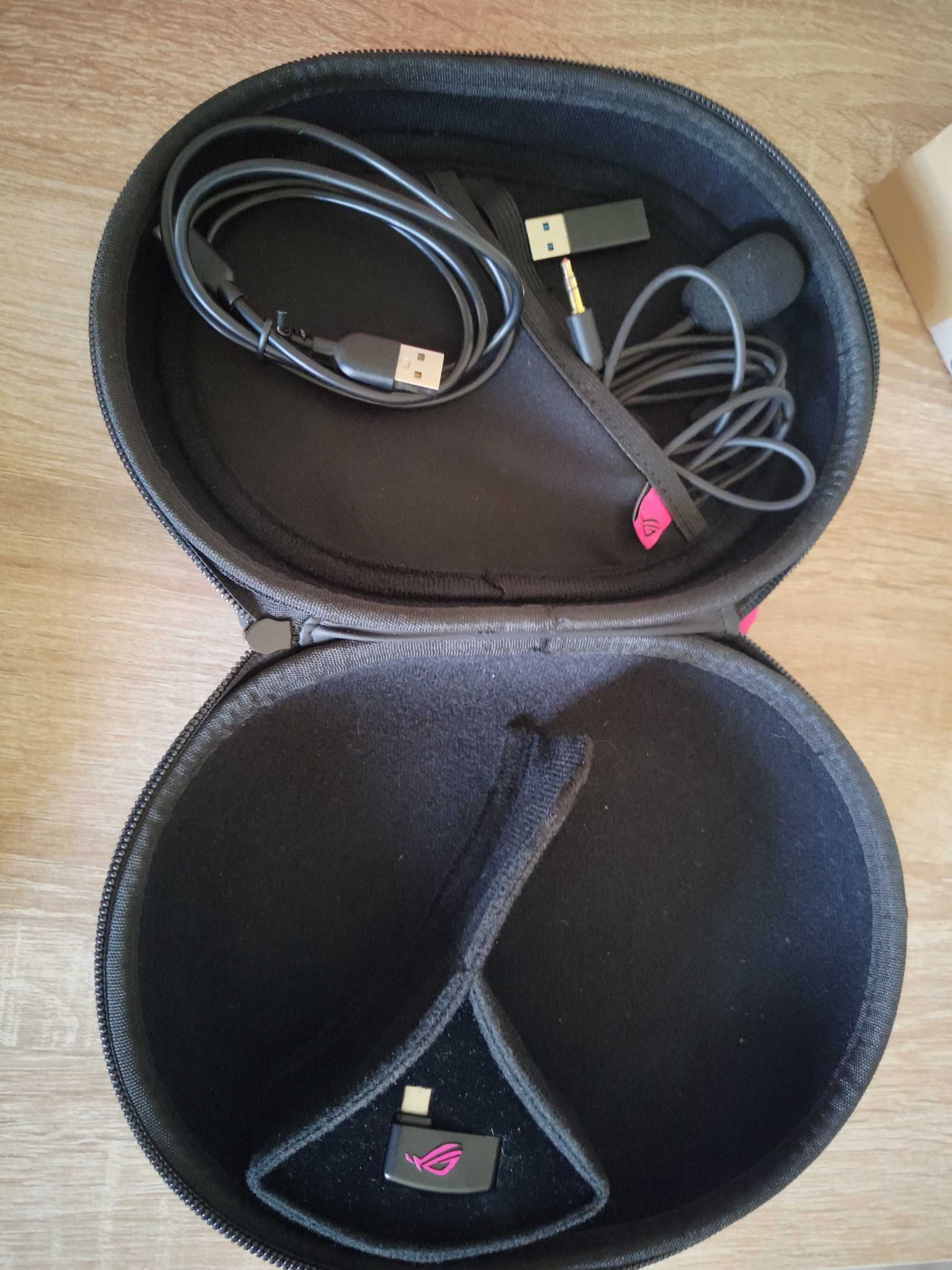 Słuchawki ASUS ROG Strix Go 2.4 Electro Punk pełny zestaw plus Pad new