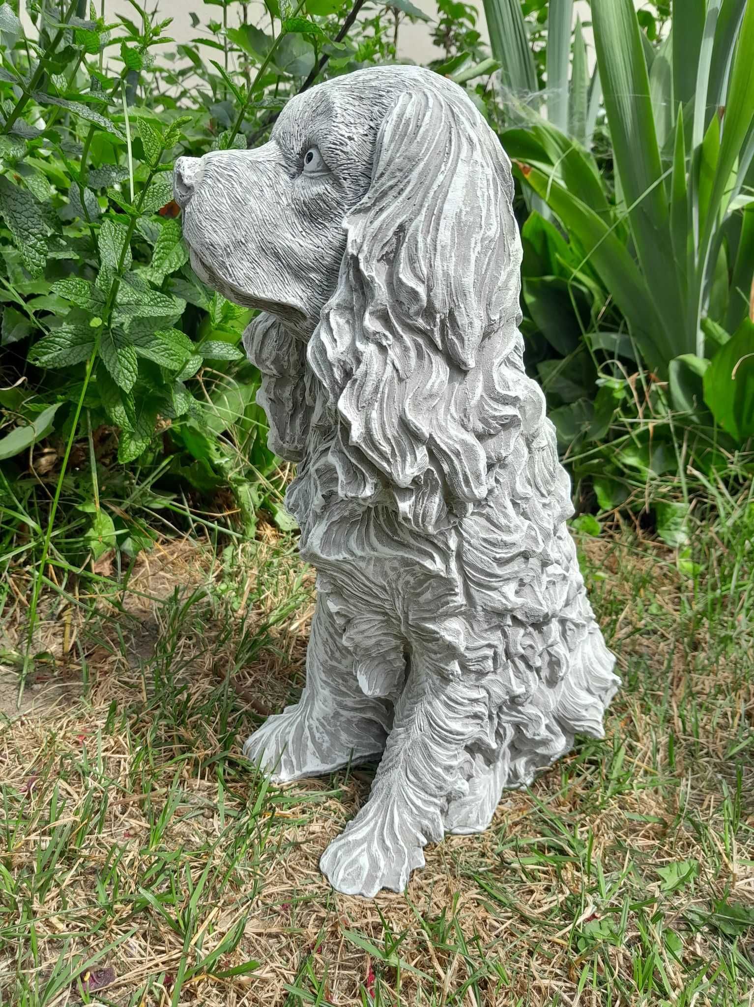 Ozdoba betonowa Pies Ogród Cocker Spaniel Figurka z betonu hand made