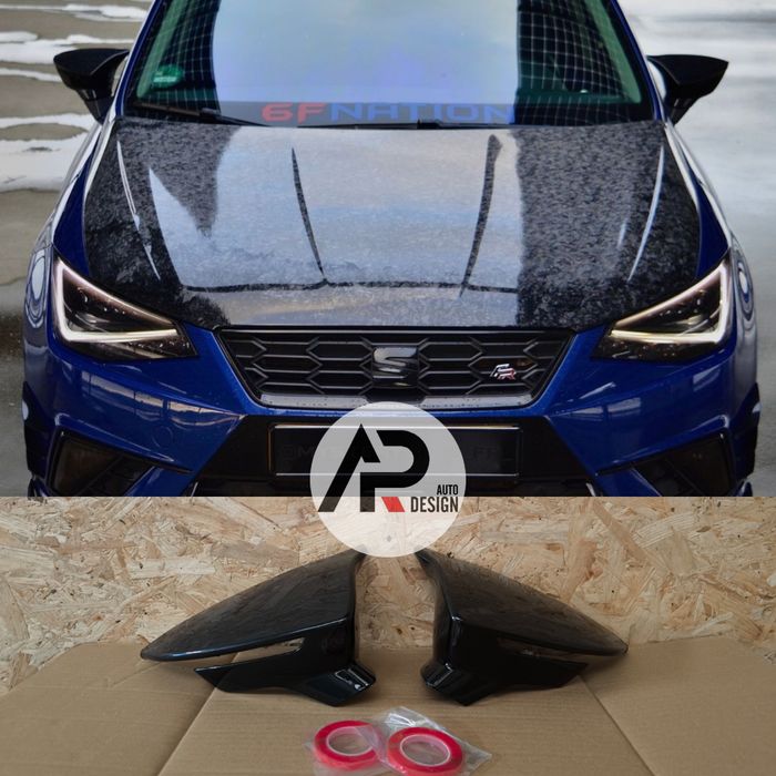 SEAT Ibiza 6F Capas Espelho Preto Brilhante