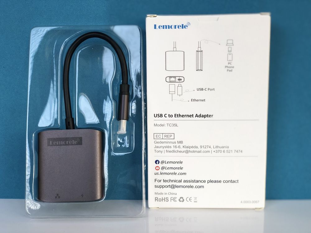 Інтернет Мережевий Адаптер Lemorele USB C