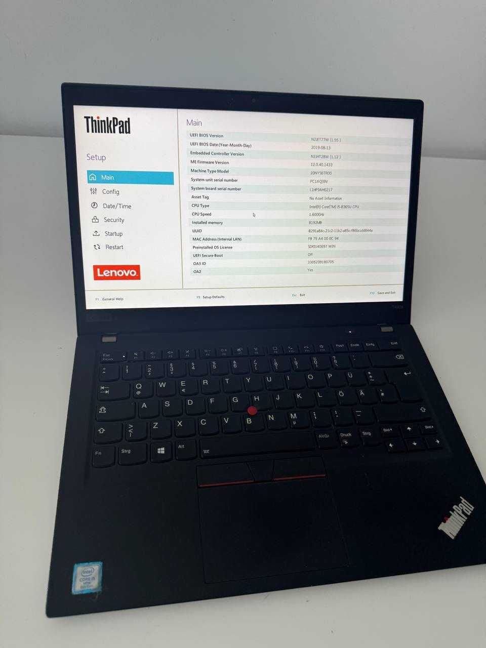 Thinkpad T490s. BDB stan. nowa batareia. I5/8/256