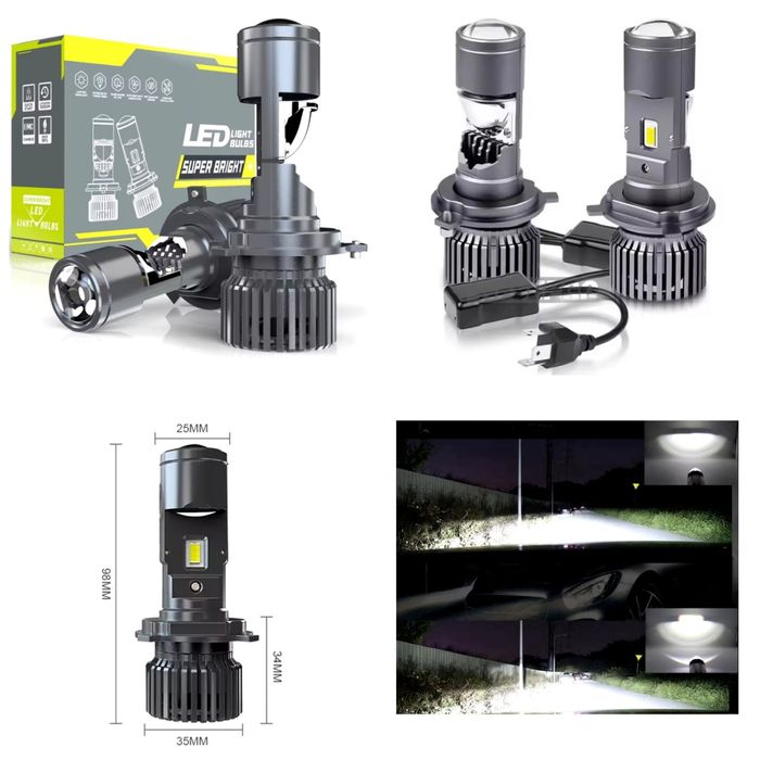 Лампа з лінзою Bi Led H4 цоколь Bi Led