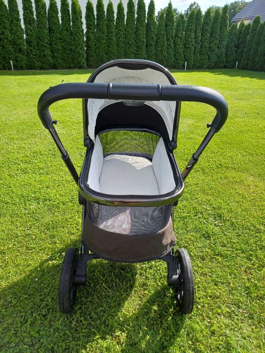 Wózek Muuvo 3.0 BLACK CHROME gondola XL+spacerówka+ akcesoria