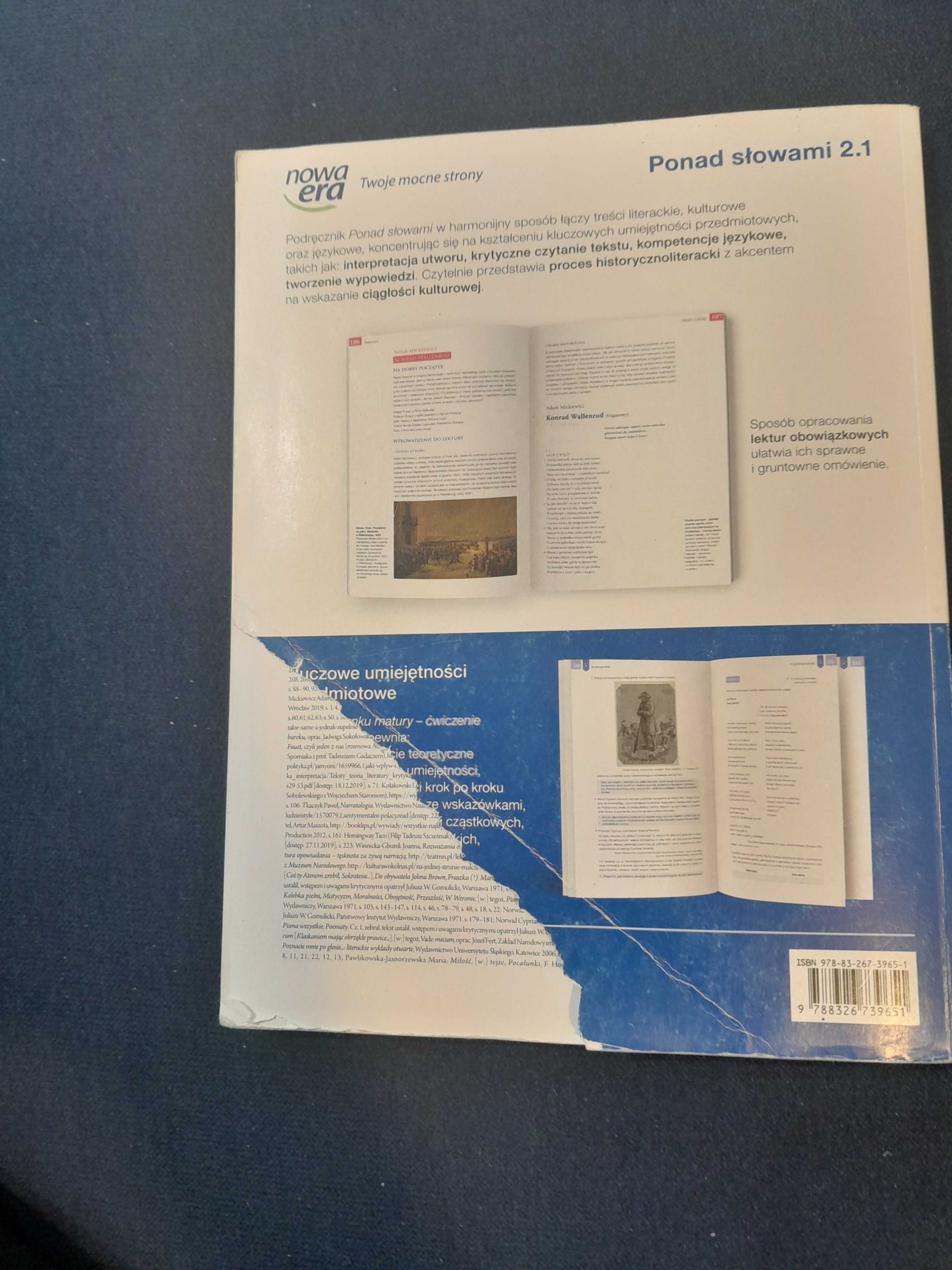 Ponad słowami 2 cz. 1. liceum i technikum.