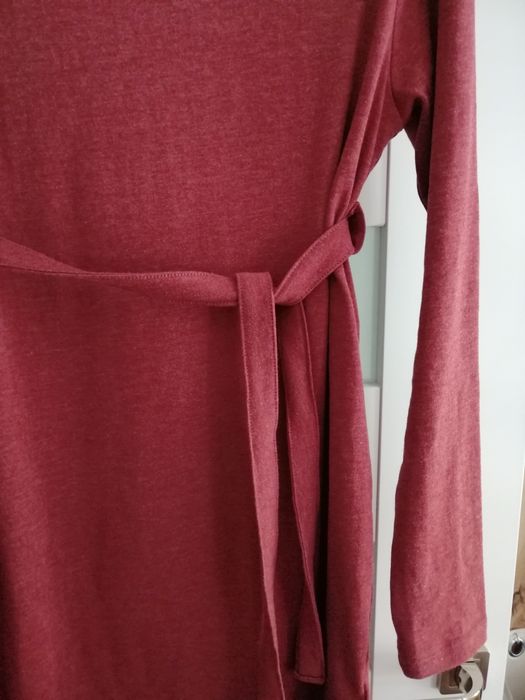 Bordowa ciążowa sukienka TXM sportowa M