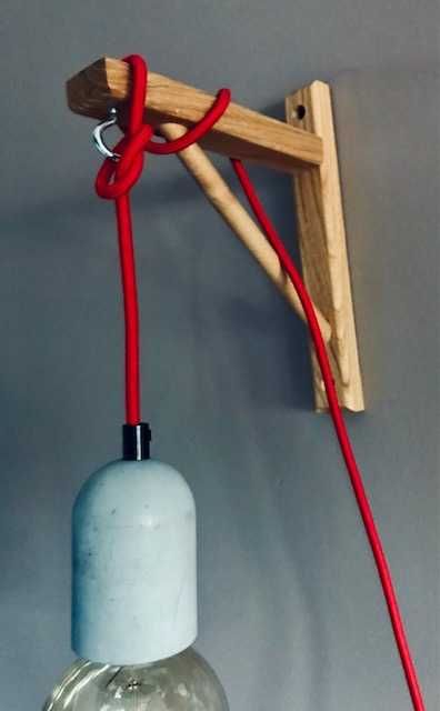 Kinkiet drewniany w stylu LOFT