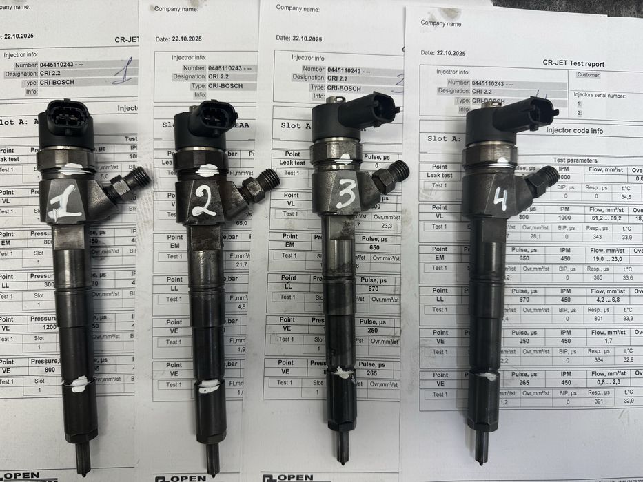 Форсунки перевірені 1.9 2.0 1.7 Opel Fiat Zafira  0445110111