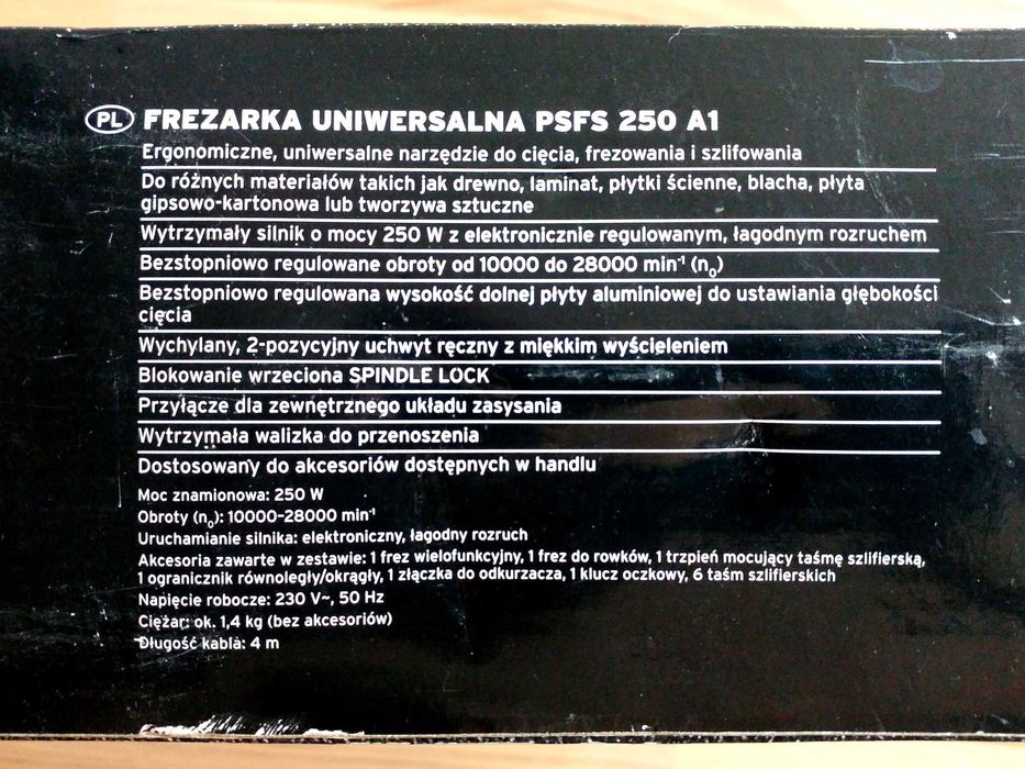 Parkside frezarka uniwersalna PSFS 250 A1 jak dremel