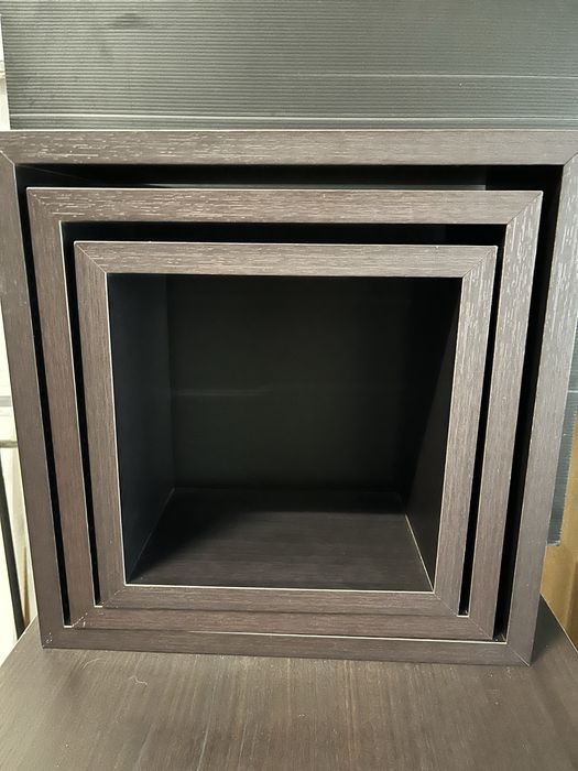 Conjunto 3 cubos cor castanho