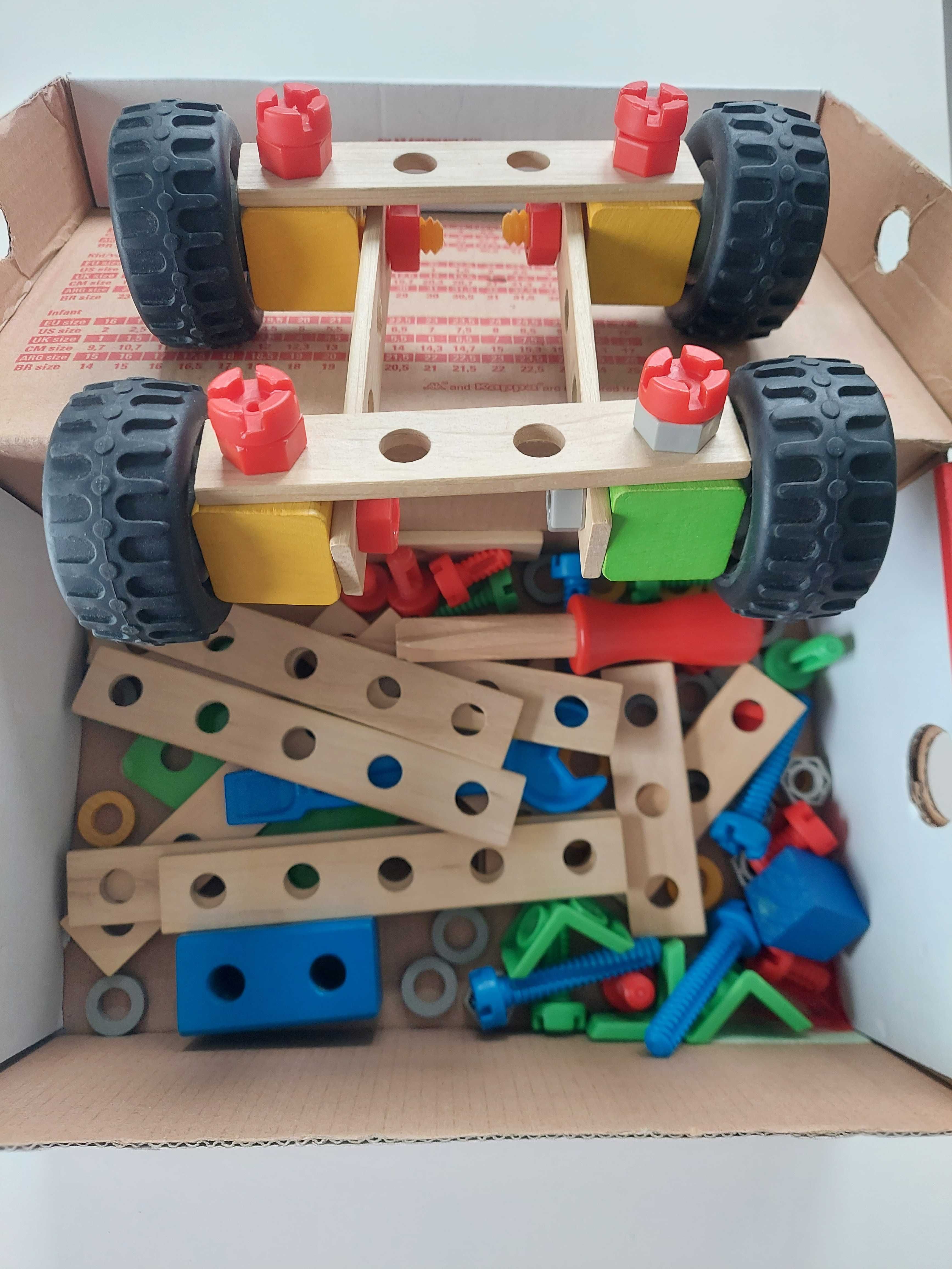 Clics Toys, zestaw konstrukcyjny Klocki do skręcania drewniane