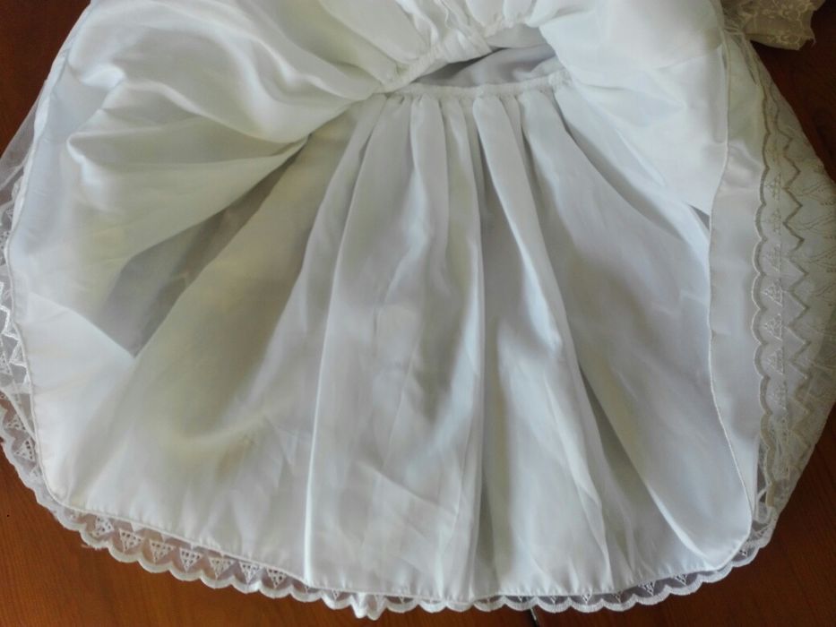 Vestido cerimónia vintage, menina, branco, novo