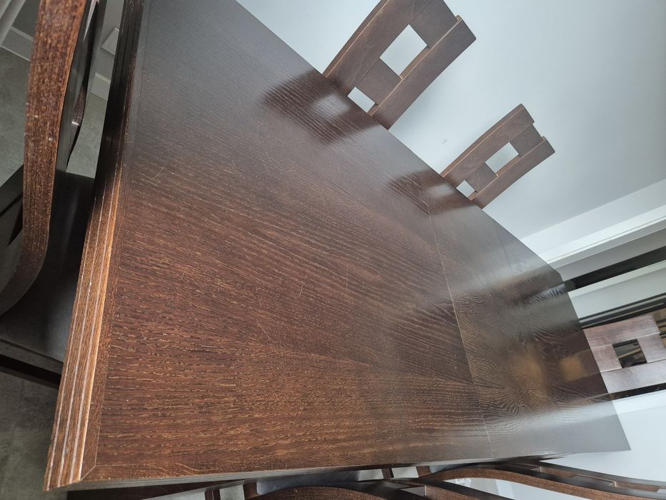 Duży stół rozkładany + 6 krzeseł