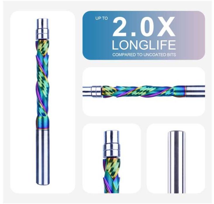 Frez spiralny z łożyskiem  8mm długość robocza 45mm SpeTool