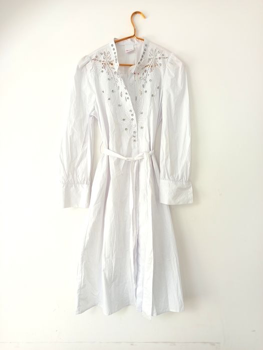 Nowa bawełniana sukienka elegancka koszulowa S M L Boho