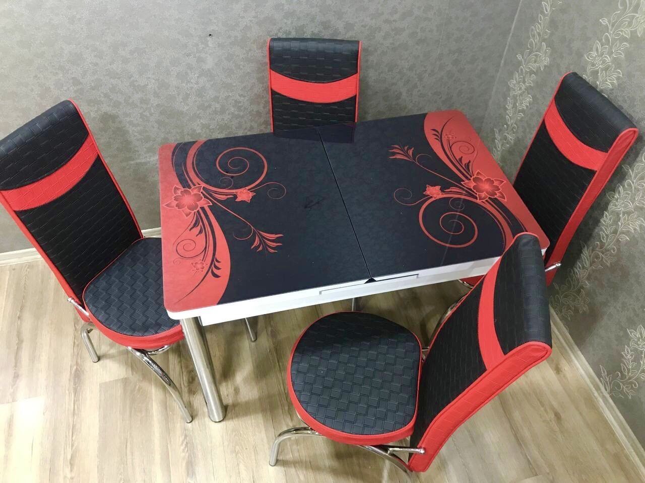 Стол обеденный кухонный раскладной 4/6 стульев. Есть опт, дроп