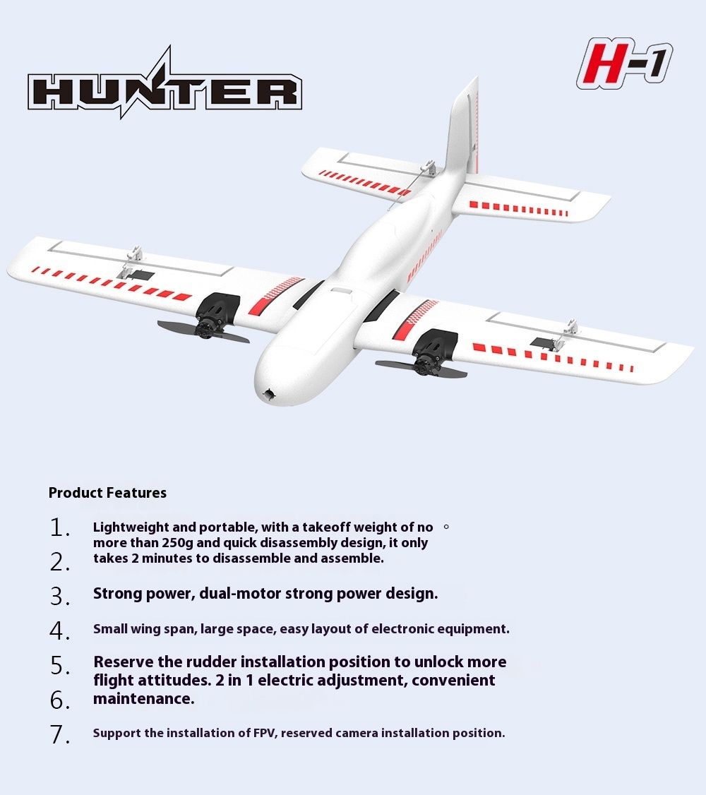 FPV літак Heewing T1 PRO, HUNTER H1 Комплект: FC ,GPS, ELRS, GEMFAN !!
