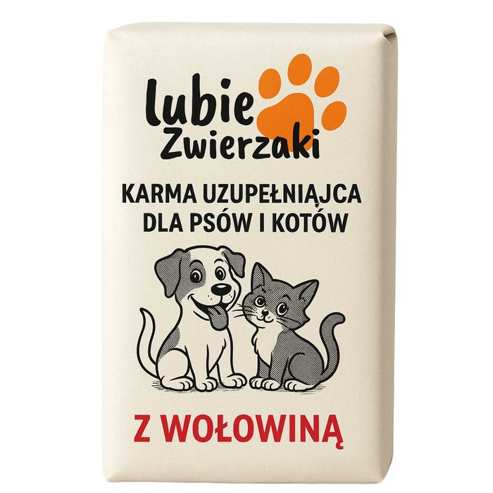 Mięso Surowe Mrożone Karma dla Psa Mokra Wołowina Witaminy BARF 10kg