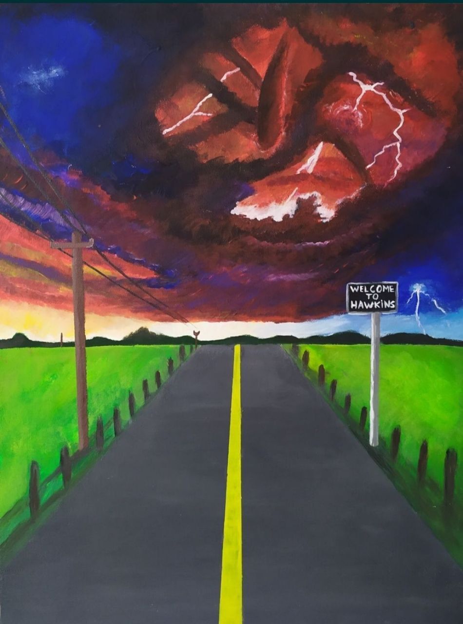 Картина акрилом Stranger things, Дивні Дива, Очень странные дела
