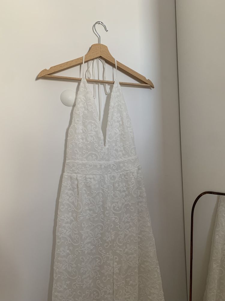 Piękny kombinezon boho Bik Bok 34 XS koronkowy odkryte plecy