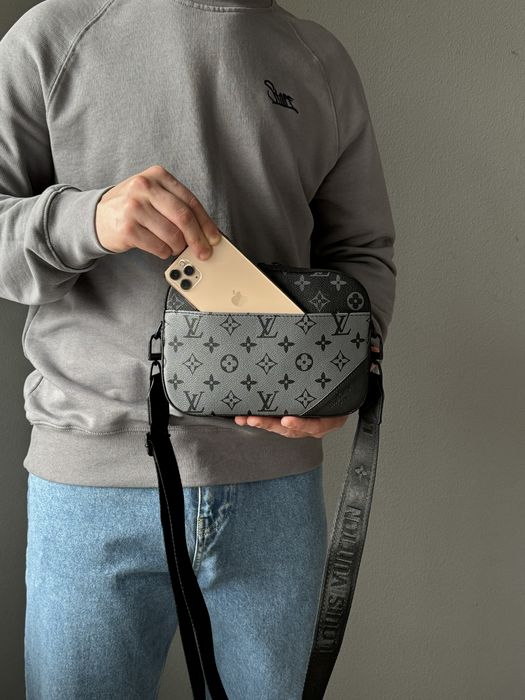 Мужская сумка Louis Vuitton чоловіча сумка барсетка 2в1 дуо месенджер
