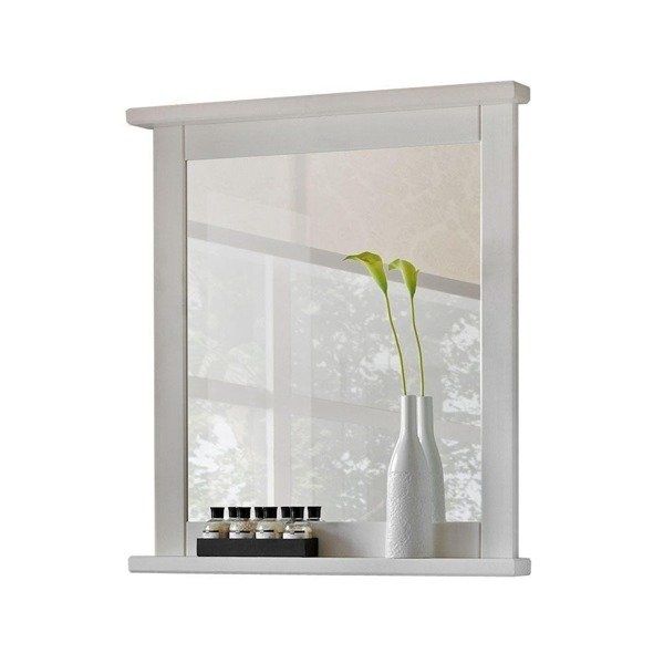 Lustro 70x80 retro drewno sosnowe Romantic białe Comad