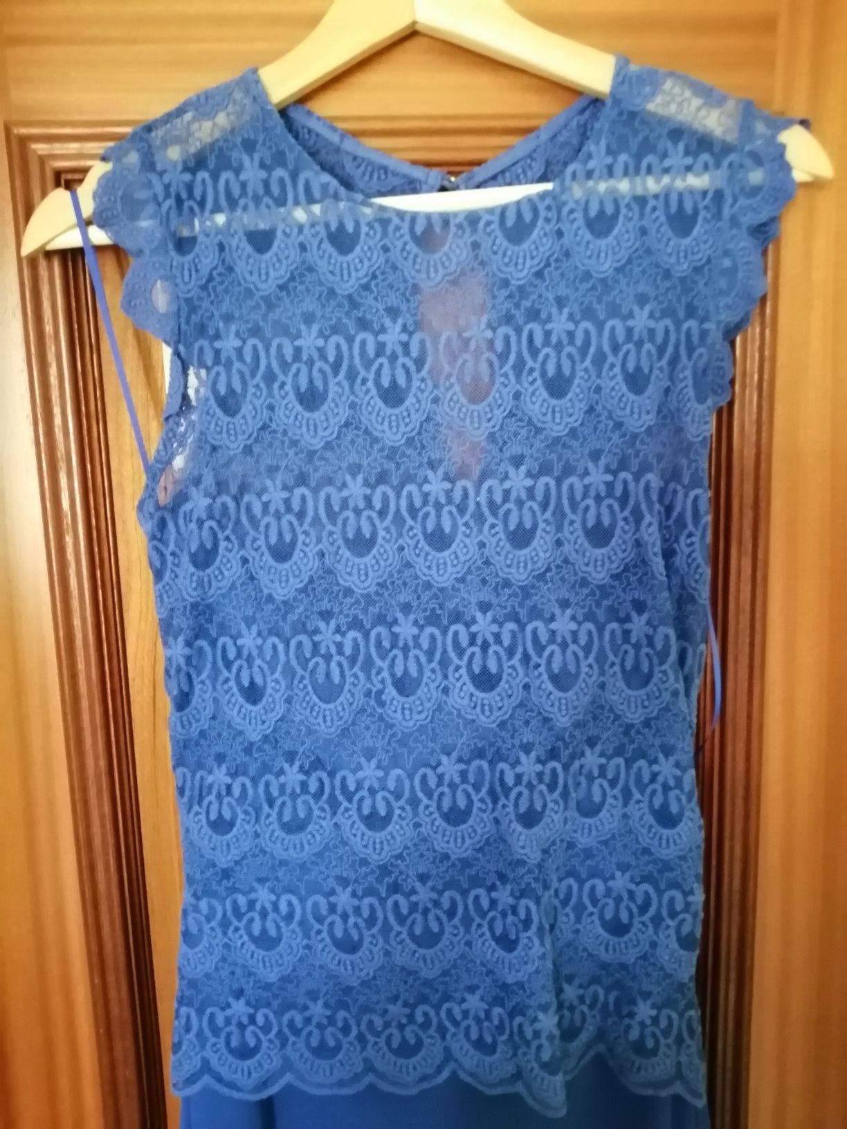 Vestido de Gala Azul Mango