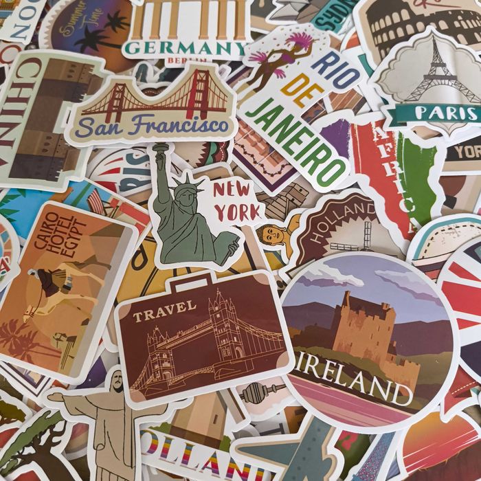 100 Stickers Autocolantes Viagens Turismo
