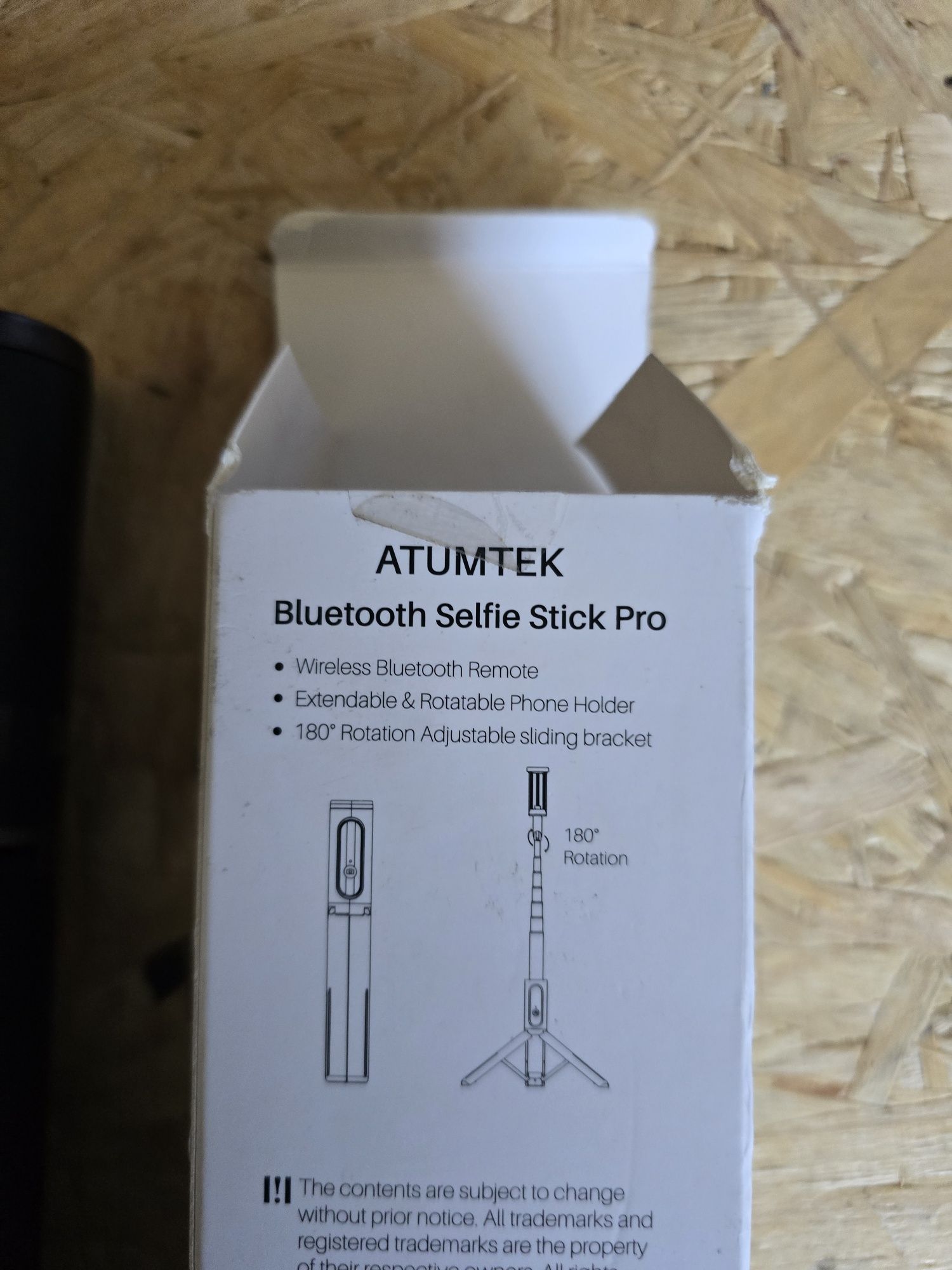 Atumtek Statyw do selfie Bluetooth Mini, wysuwany, aluminiowy, 3 w 1,