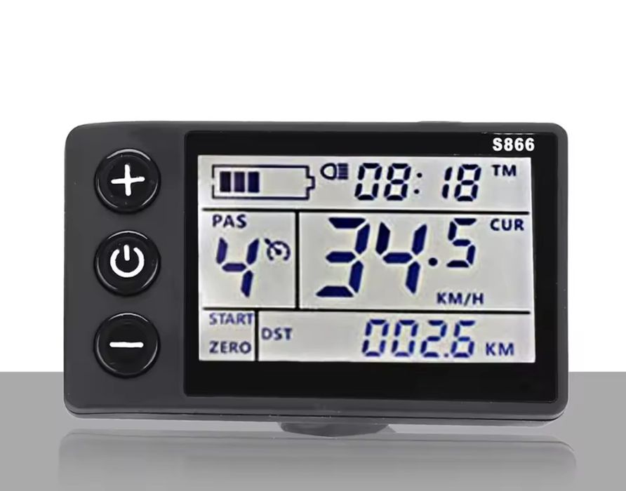 Контроллер с дисплеем S866 13А / 20А для електровелосипеда мопеда