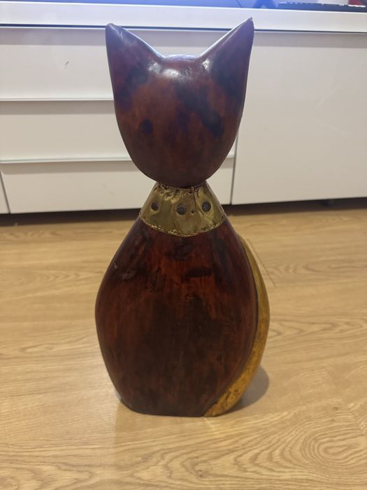 Gato decorativo em madeira GATO PRETO