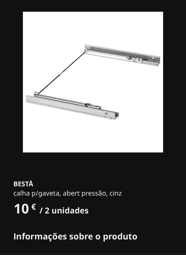 Gavetas do Ikea do modelo bësta